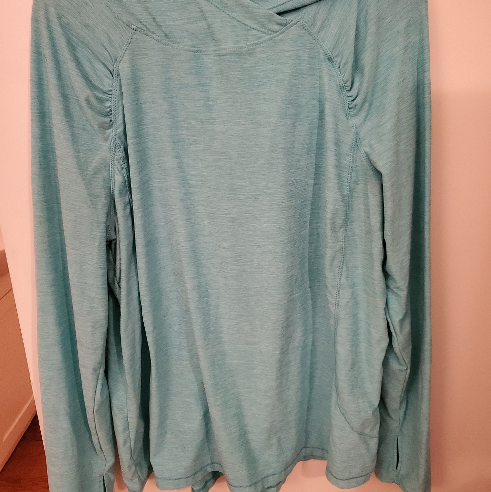 Blue Danskin hooded sweatshirt